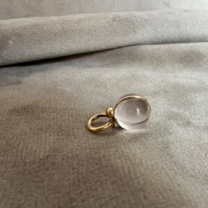 Rosa kvarts vedhæng i 14 kt. guld