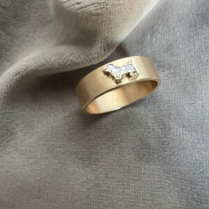 14 karat guld og diamant hund